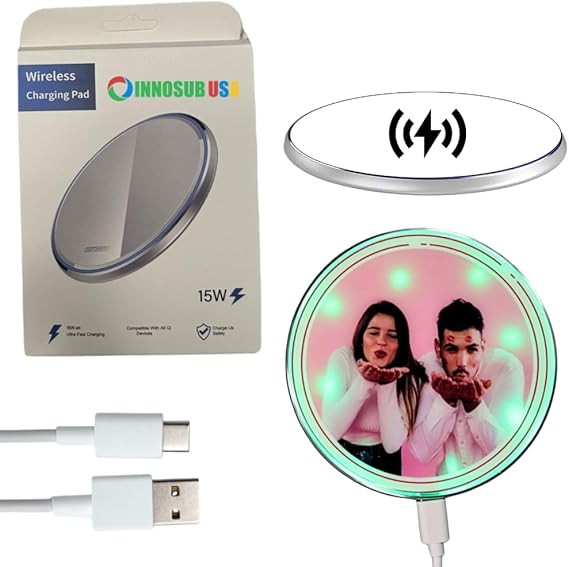 Fast Charging Pad Compatible with iPhone, Samsung, QI-Enabled Devices