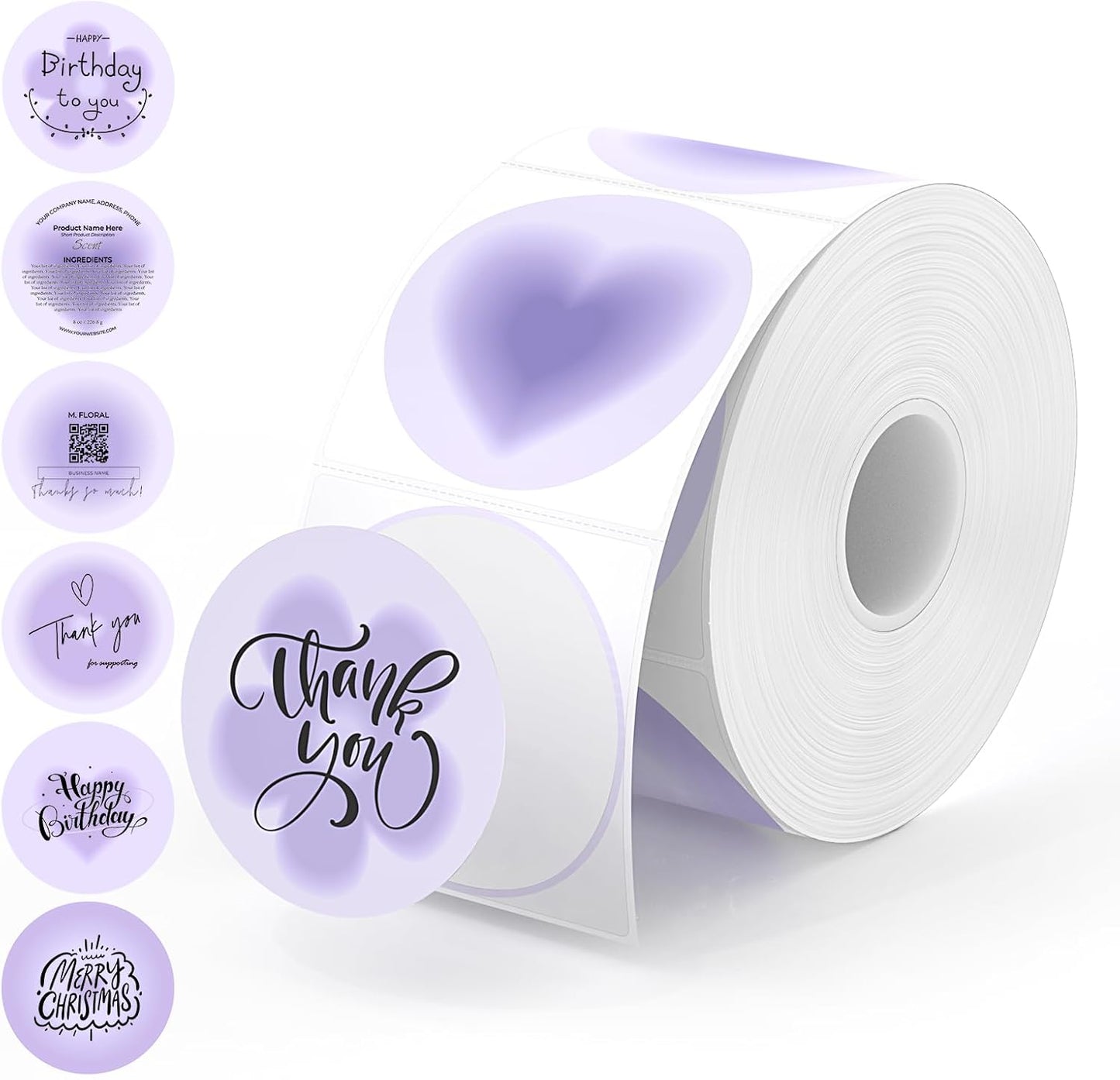 Custom 2x2 Round Thermal Labels