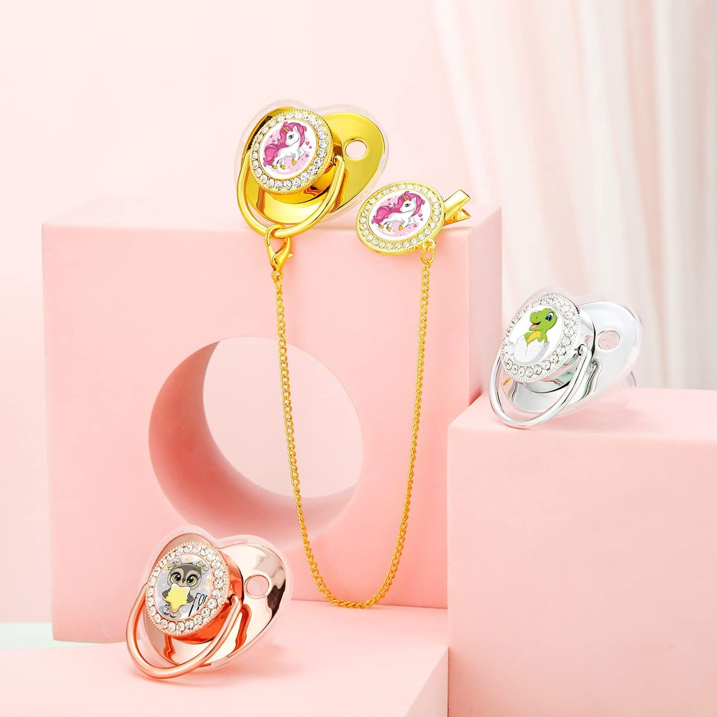 Custom Baby Bling Pacifier & Clip