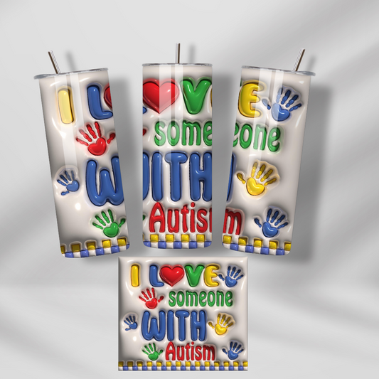 I Love Someone With Autism 20oz Tumbler