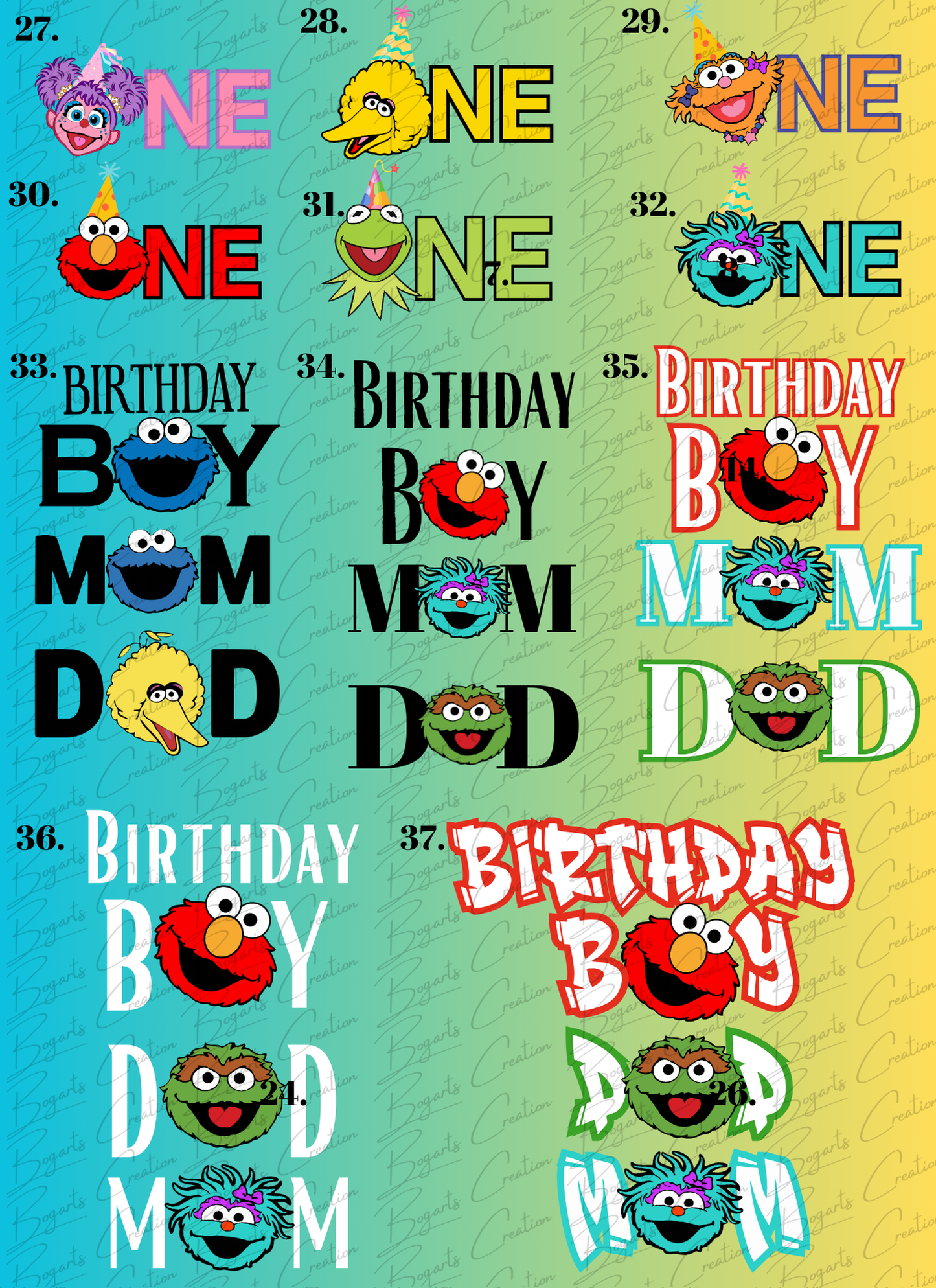 Sesame Street Family Shirt Set