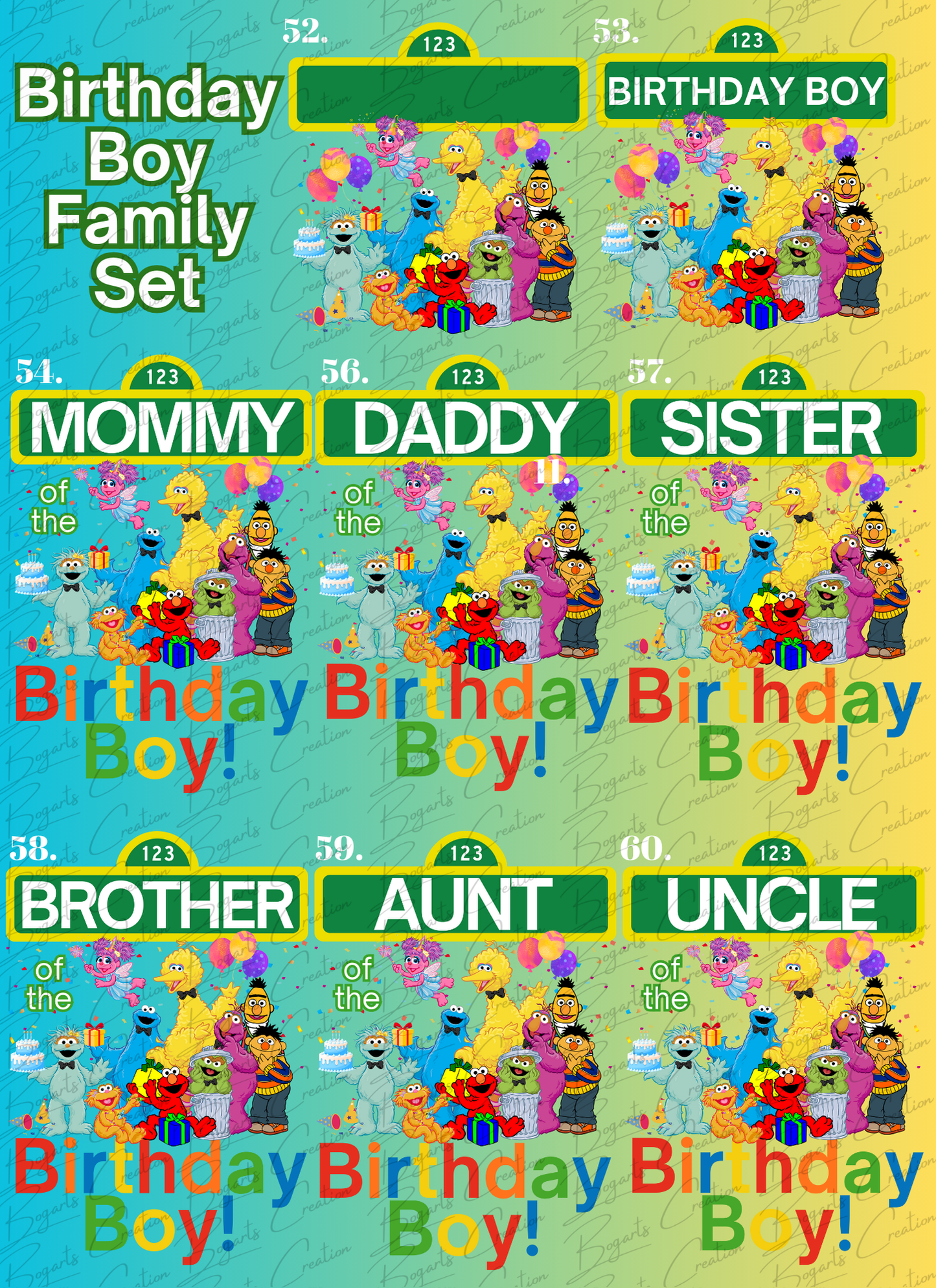 Sesame Street Family Shirt Set