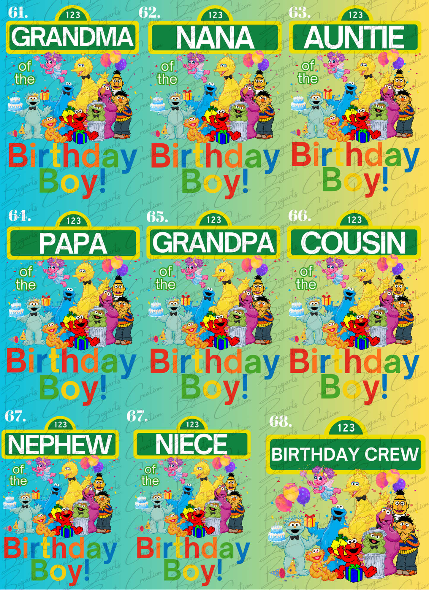 Sesame Street Family Shirt Set