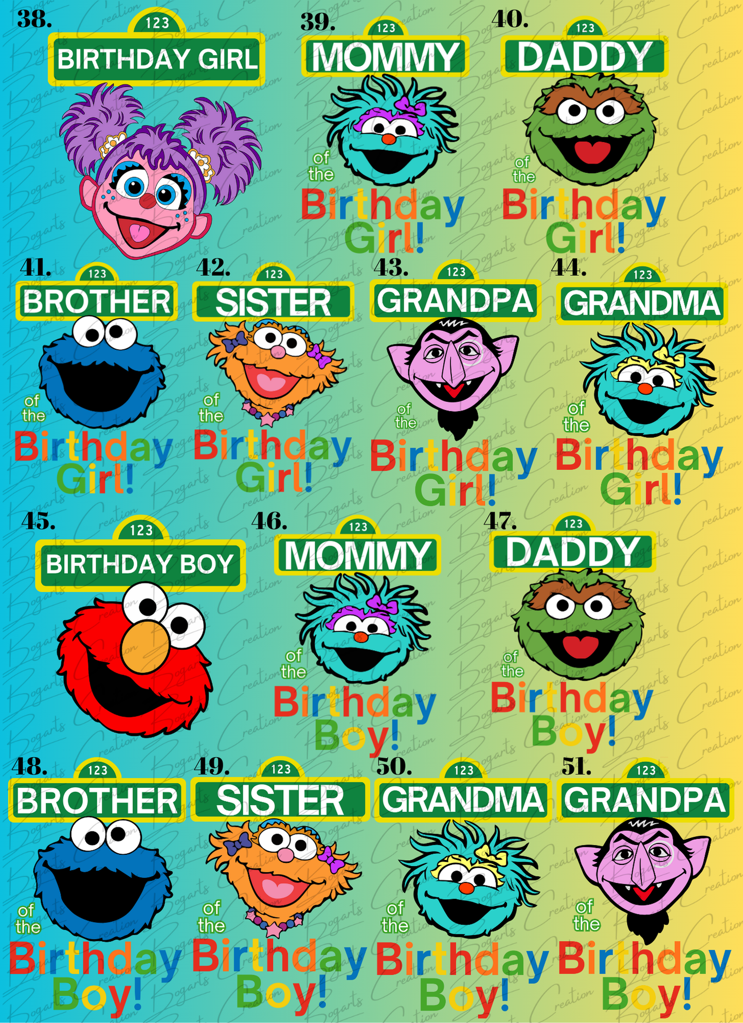 Sesame Street Family Shirt Set