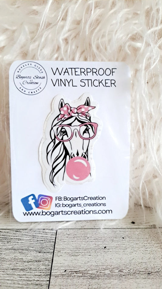 Caballo con pegatina de burbujas