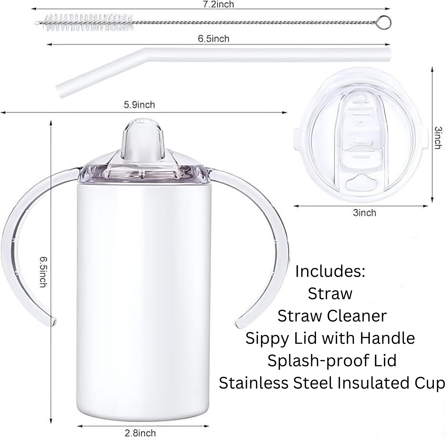 Custom 12oz Sippy Cup