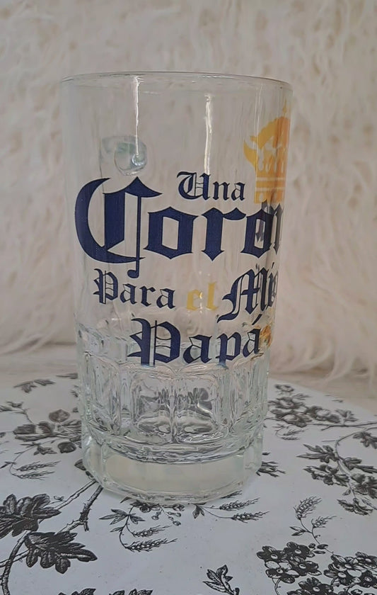 Una Corona Para Mejor Papa 20oz Beer Mug