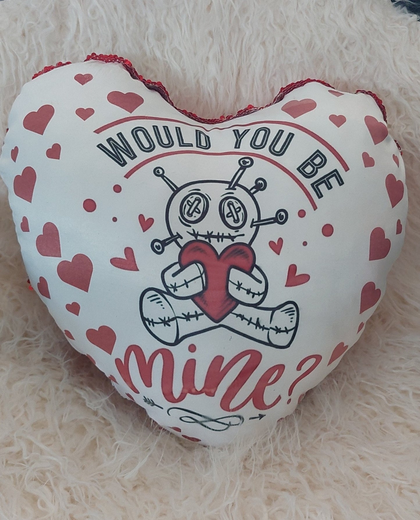 Make It Personal Blank Double Sided Heart Shaped Pillow Case