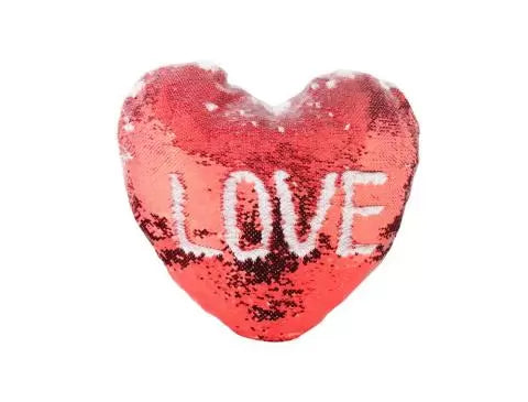 Make It Personal Funda de almohada en forma de corazón de doble cara en blanco