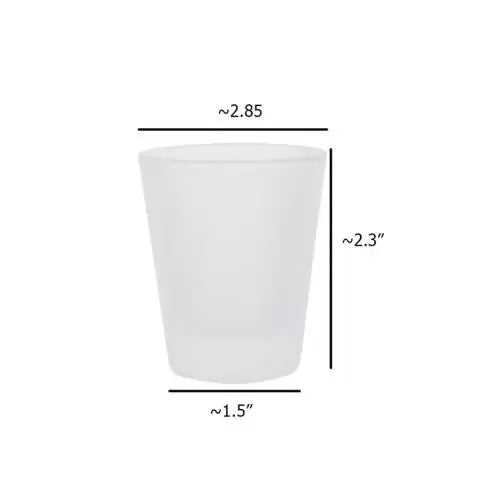 Hazlo personal Vaso de chupito esmerilado en blanco