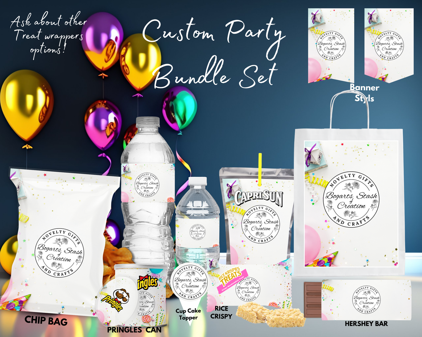 Custom Party Thank You Tag  & Gift Bag