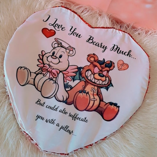 I Love You Beary Much Pillow Cover