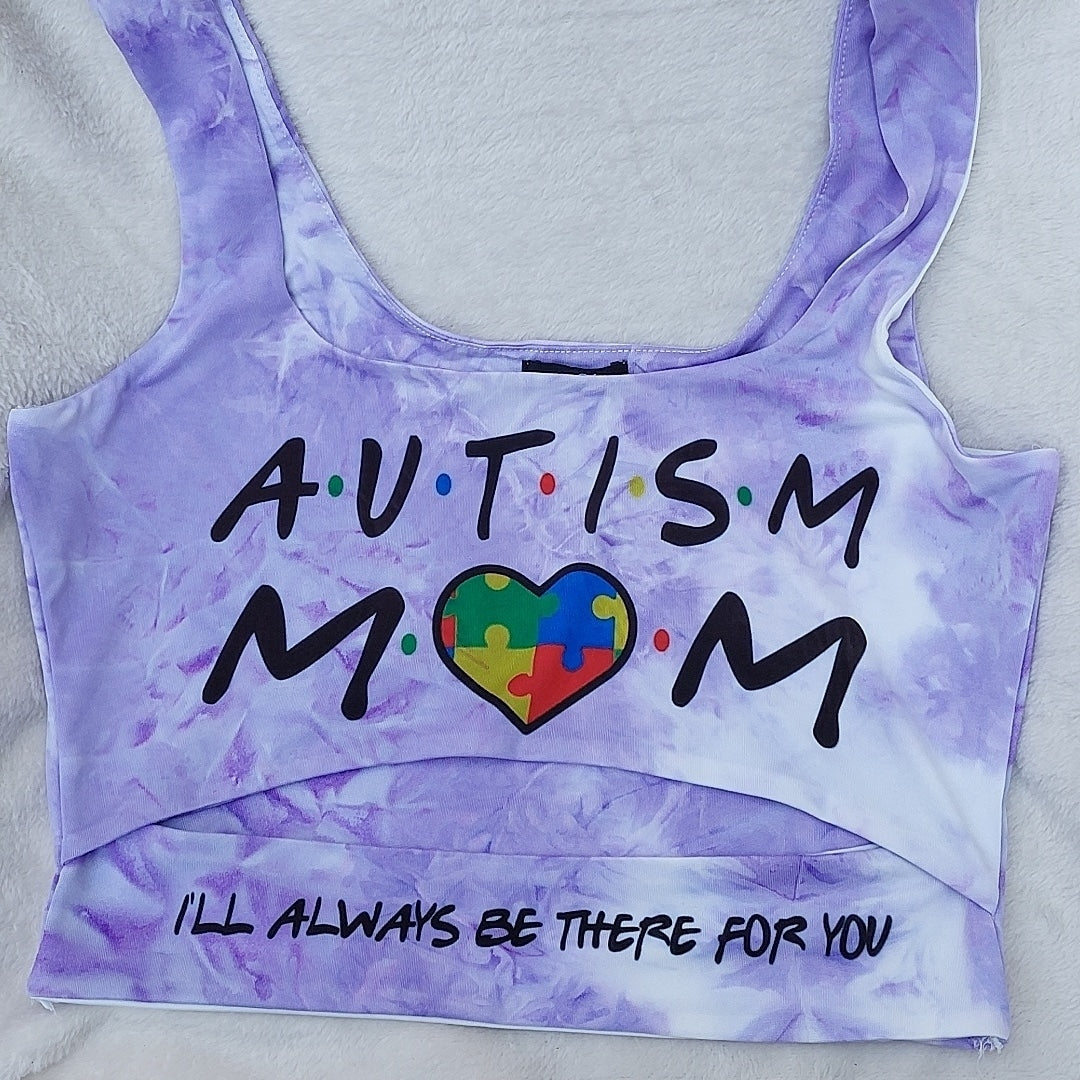 Autism Mom "I'll Be There For You" Crop Top