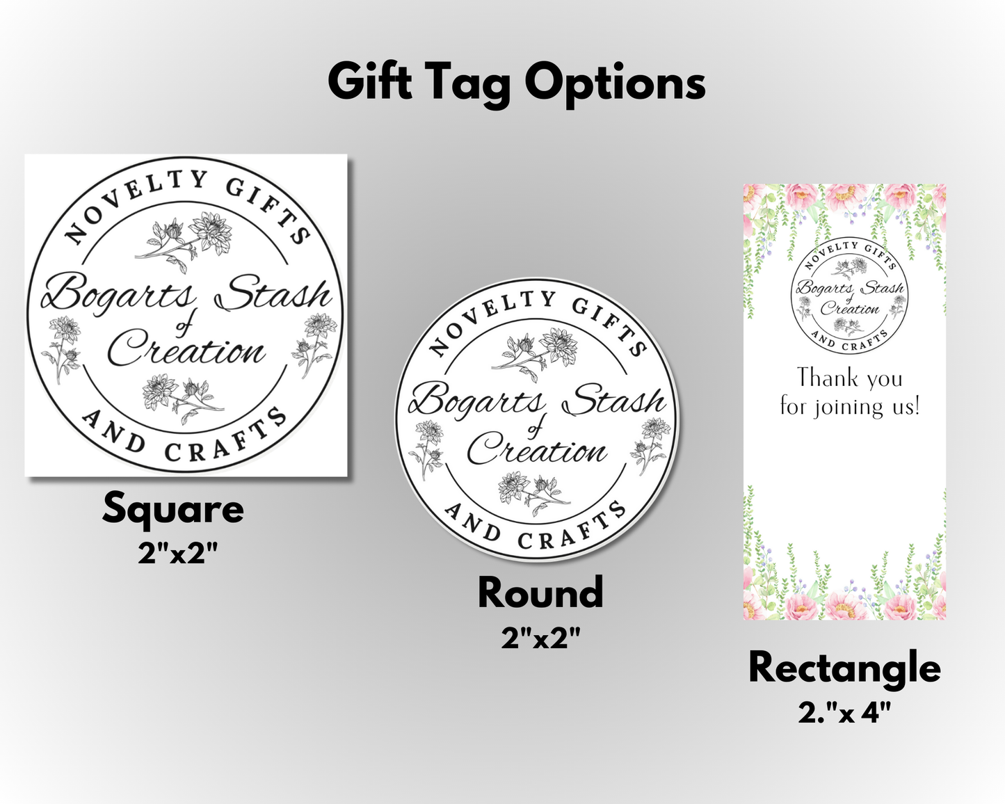 Custom Party Thank You Tag  & Gift Bag