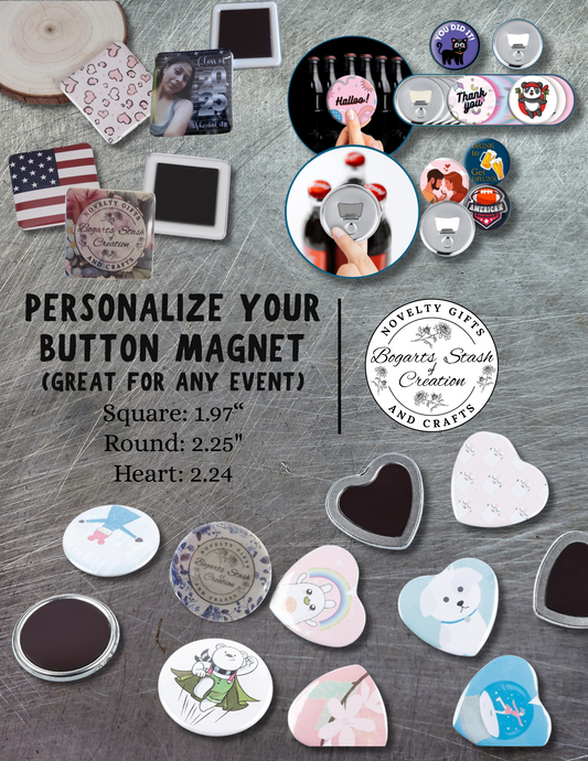 Custom Button Fridge Magnets