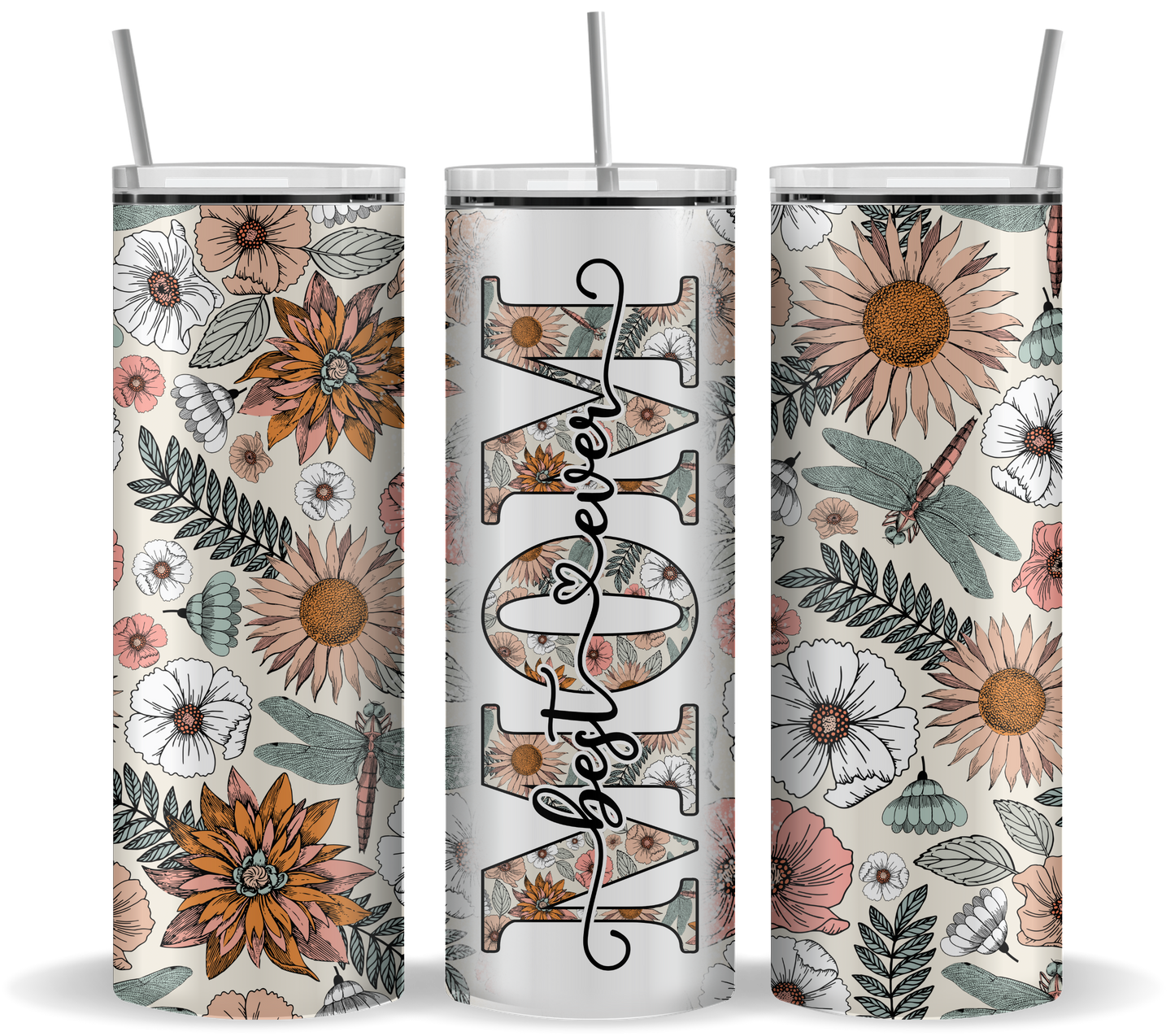 Best Mom Ever Flower 20oz Tumbler